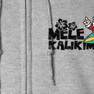 Mele Kalikimaka Hawaiian Christmas Full Zip Hoodie