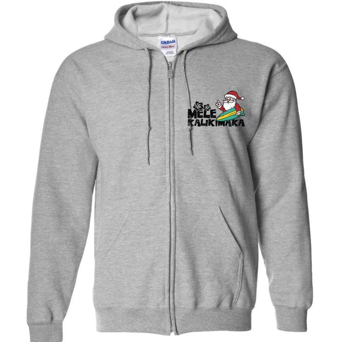 Mele Kalikimaka Hawaiian Christmas Full Zip Hoodie