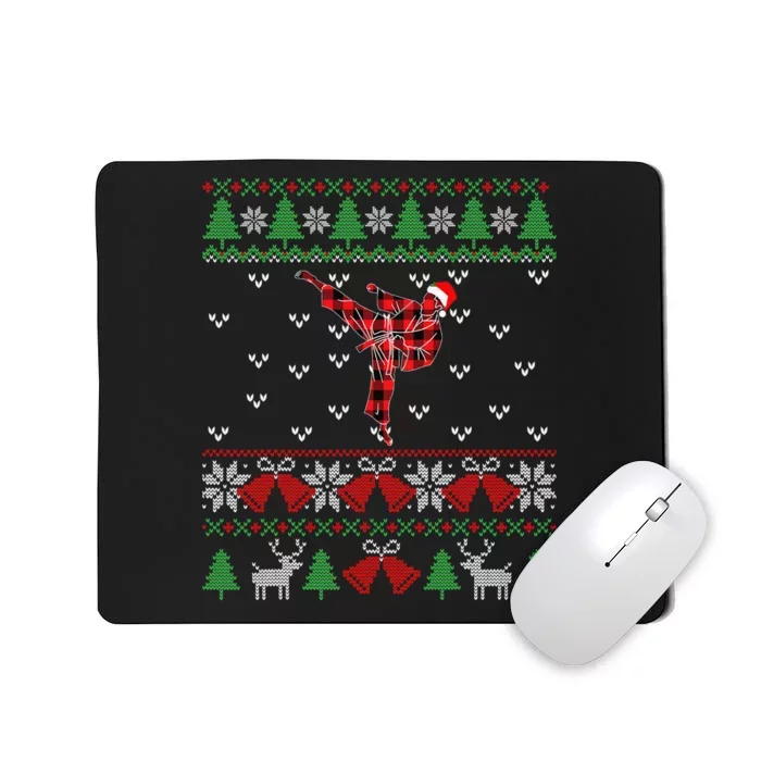 Merry Kickmas Karate Santa Martial Arts Funny Mousepad