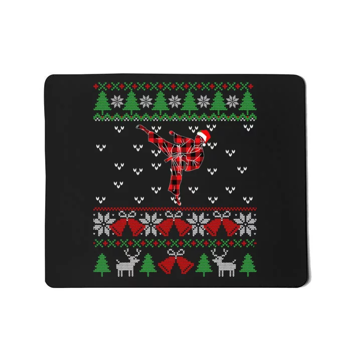 Merry Kickmas Karate Santa Martial Arts Funny Mousepad