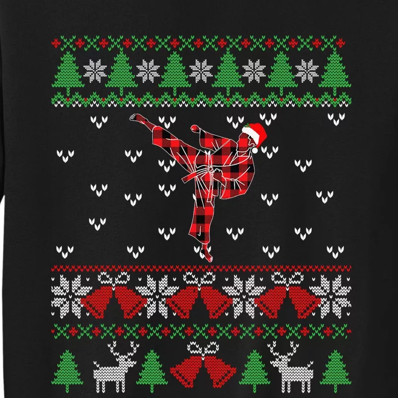 Merry Kickmas Karate Santa Martial Arts Funny Tall Sweatshirt