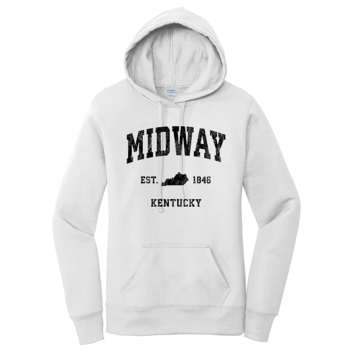 Midway Kentucky Ky Vintage Established Athletic Sports Design Women's Pullover Hoodie