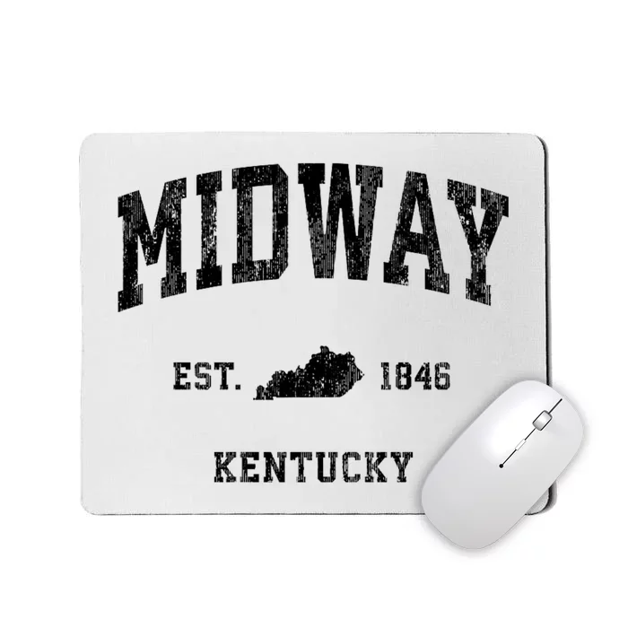 Midway Kentucky Ky Vintage Established Athletic Sports Design Mousepad