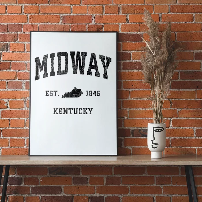 Midway Kentucky Ky Vintage Established Athletic Sports Design Poster