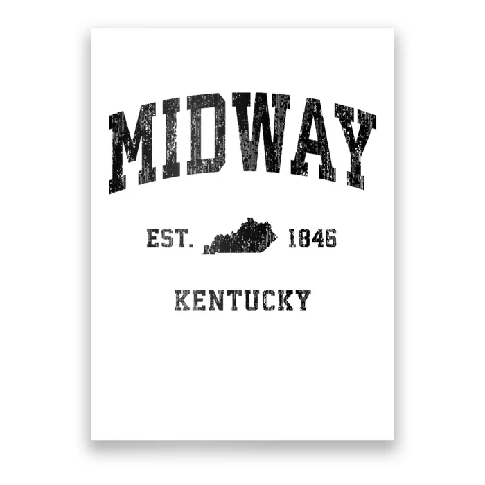 Midway Kentucky Ky Vintage Established Athletic Sports Design Poster