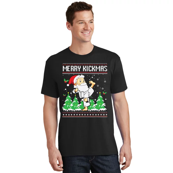 Merry Kickmas Karate Jiu Jitsu Martial Arts Christmas T-Shirt