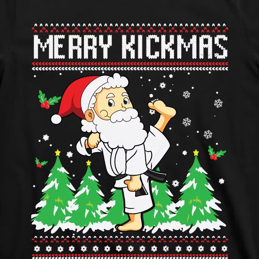 Merry Kickmas Karate Jiu Jitsu Martial Arts Christmas T-Shirt