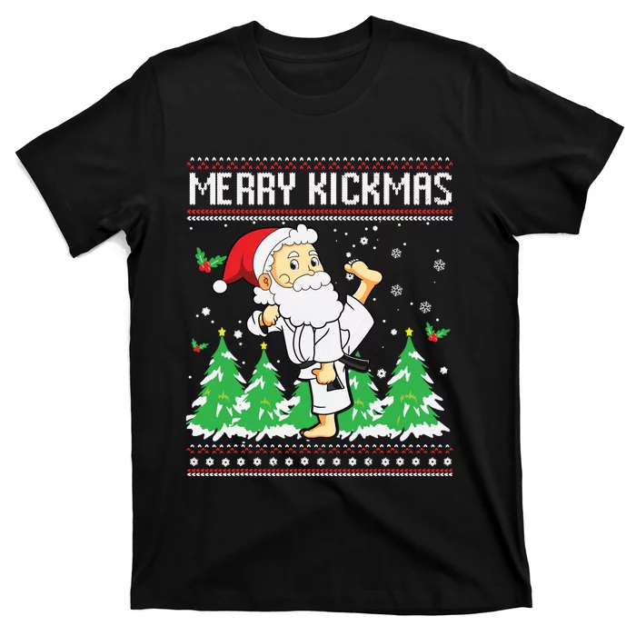 Merry Kickmas Karate Jiu Jitsu Martial Arts Christmas T-Shirt