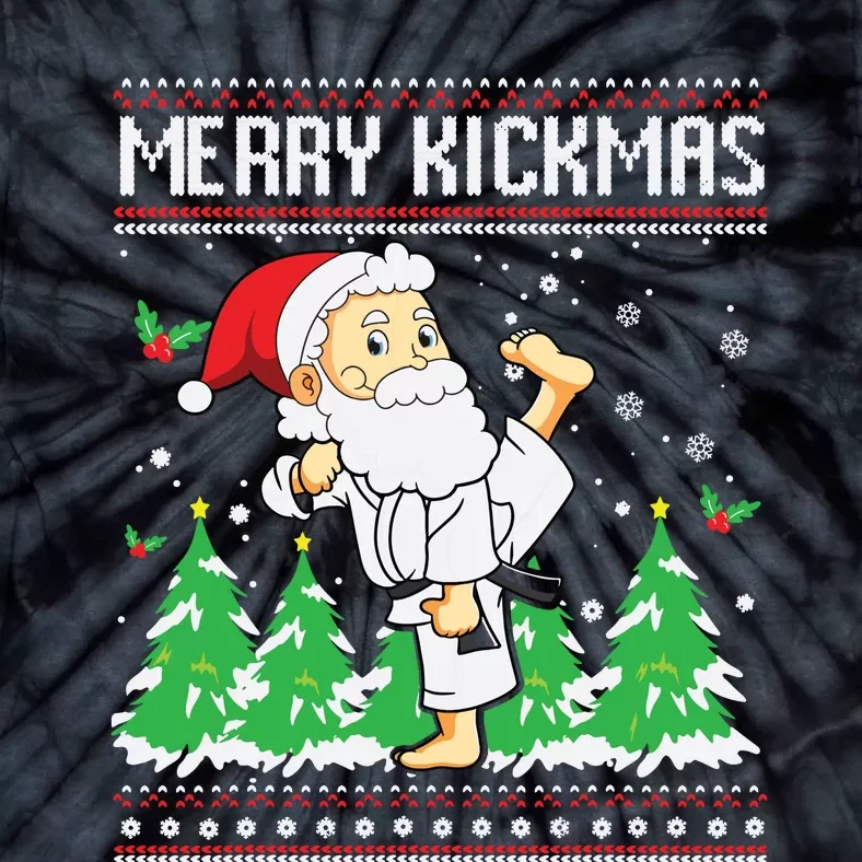 Merry Kickmas Karate Jiu Jitsu Martial Arts Christmas Tie-Dye T-Shirt