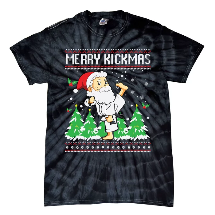 Merry Kickmas Karate Jiu Jitsu Martial Arts Christmas Tie-Dye T-Shirt