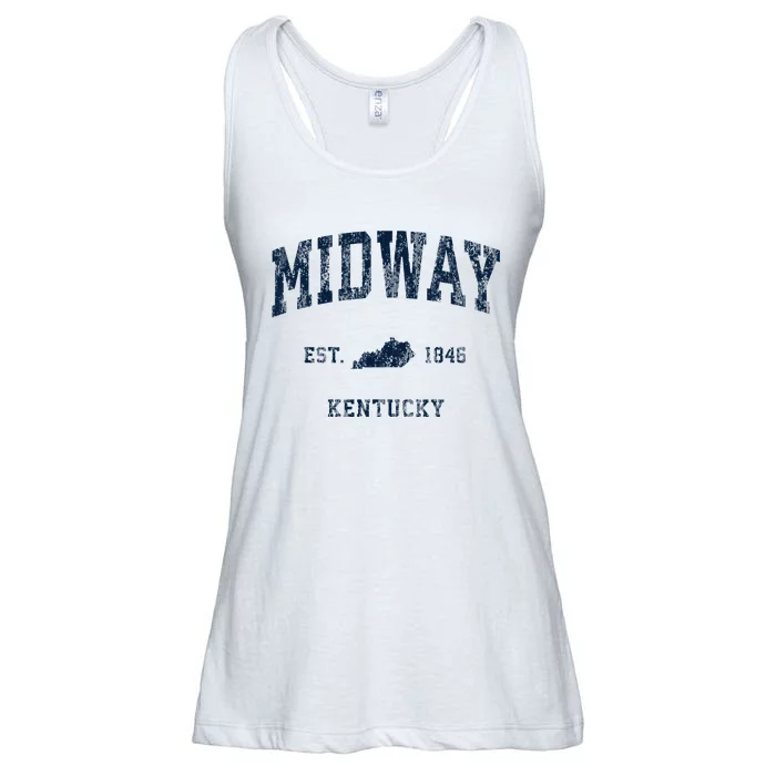 Midway Kentucky Ky Vintage Athletic Sports Design Ladies Essential Flowy Tank