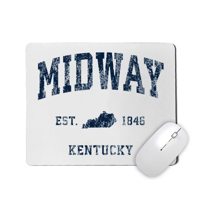 Midway Kentucky Ky Vintage Athletic Sports Design Mousepad