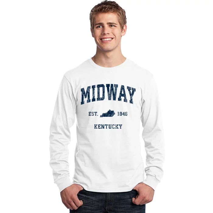 Midway Kentucky Ky Vintage Athletic Tall Long Sleeve T-Shirt