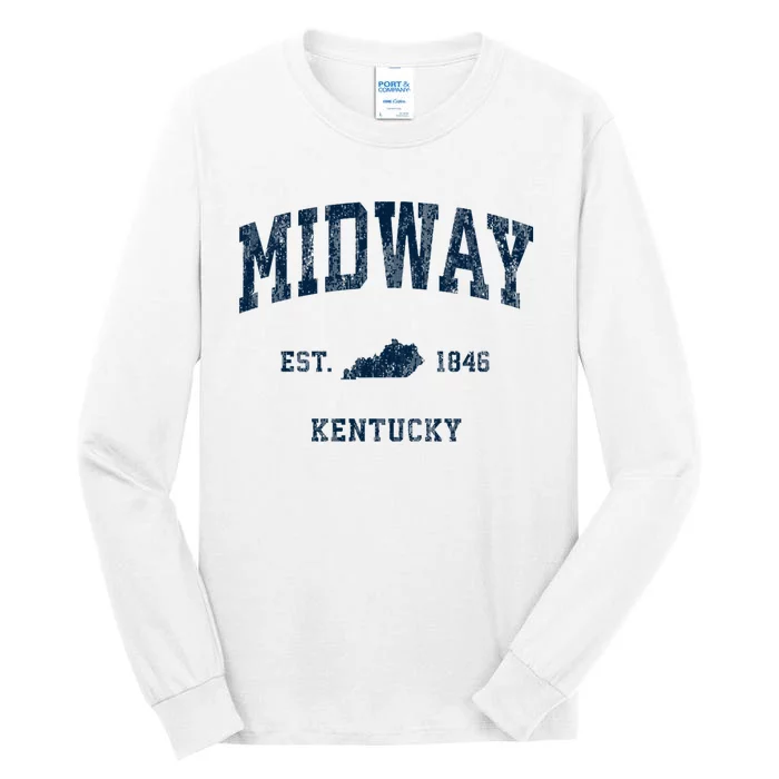 Midway Kentucky Ky Vintage Athletic Tall Long Sleeve T-Shirt