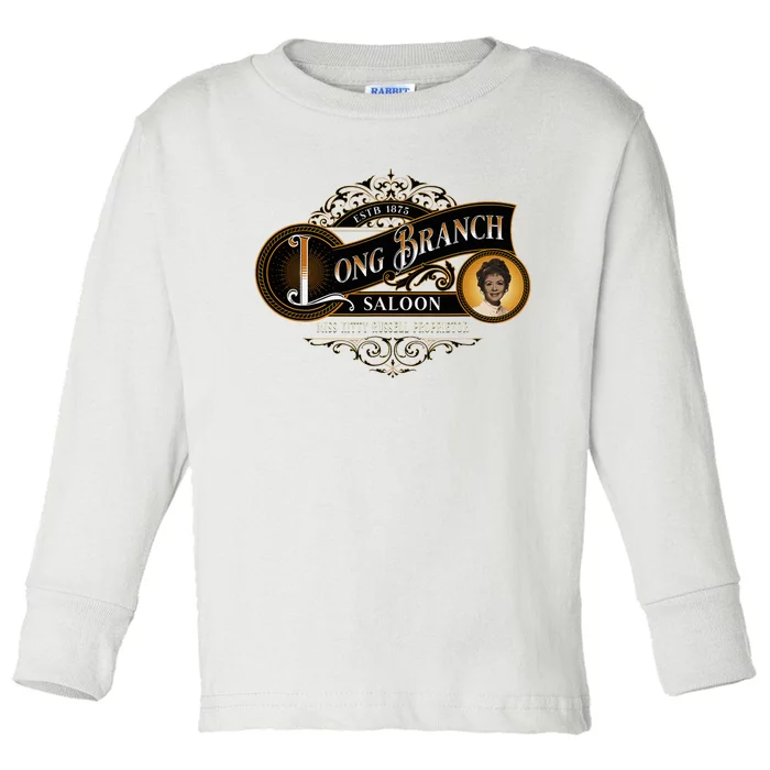 Miss KittyS Long Branch Saloon Classic Tv Western Toddler Long Sleeve Shirt