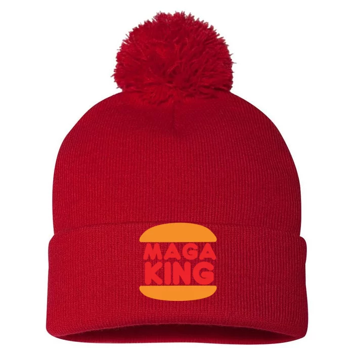 MAGA King Logo Pom Pom 12in Knit Beanie