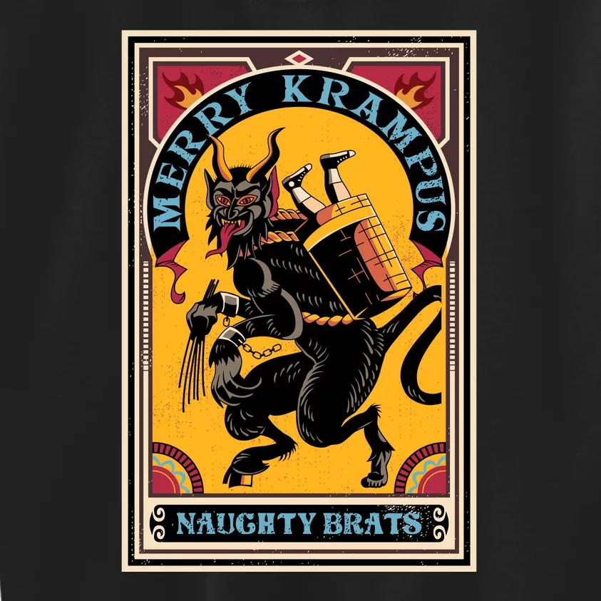 MERRY KRAMPUS Kids Sweatshirt