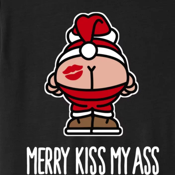 Merry Kiss My Ass Santa Claus Funny Christmas Gift ChromaSoft Performance T-Shirt