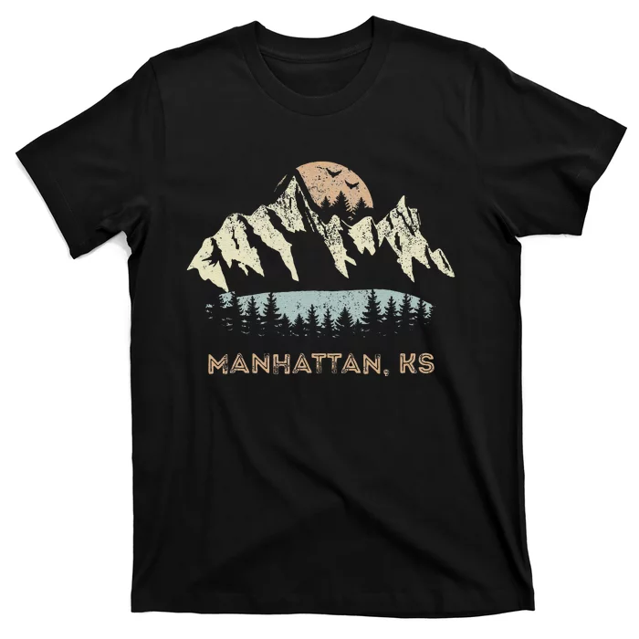 Manhattan Kansas Mountain Sunset Sunrise Ks T-Shirt