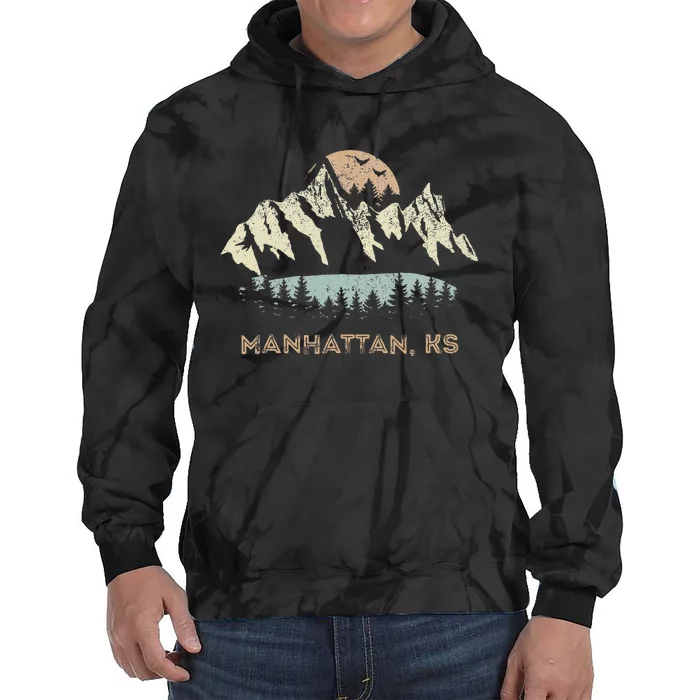 Manhattan Kansas Mountain Sunset Sunrise Ks Tie Dye Hoodie