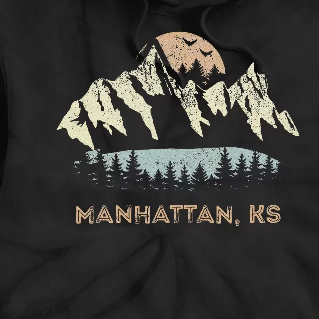 Manhattan Kansas Mountain Sunset Sunrise Ks Tie Dye Hoodie