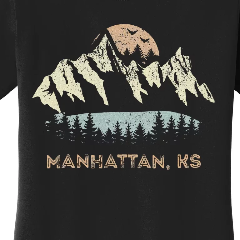 Manhattan Kansas Mountain Sunset Sunrise Ks Women's T-Shirt