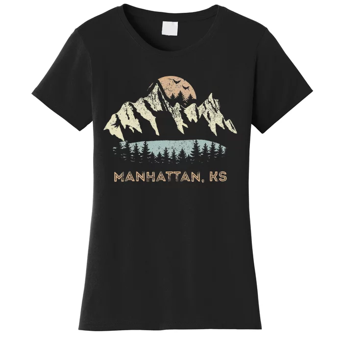 Manhattan Kansas Mountain Sunset Sunrise Ks Women's T-Shirt