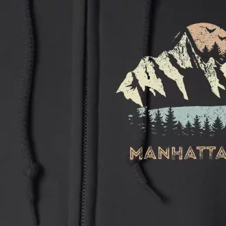 Manhattan Kansas Mountain Sunset Sunrise Ks Full Zip Hoodie