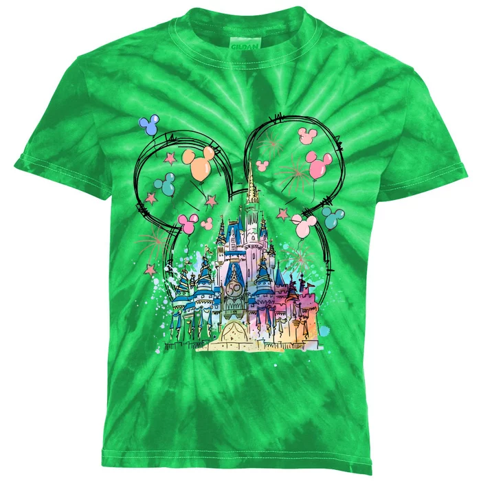 Magical Kingdom Mouse Ear Castle Kids Tie-Dye T-Shirt