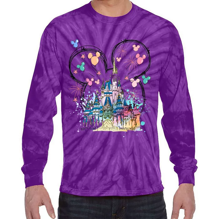 Magical Kingdom Mouse Ear Castle Tie-Dye Long Sleeve Shirt