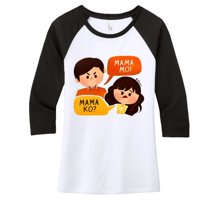 Mama Ko Mama Mo Women's Tri-Blend 3/4-Sleeve Raglan Shirt