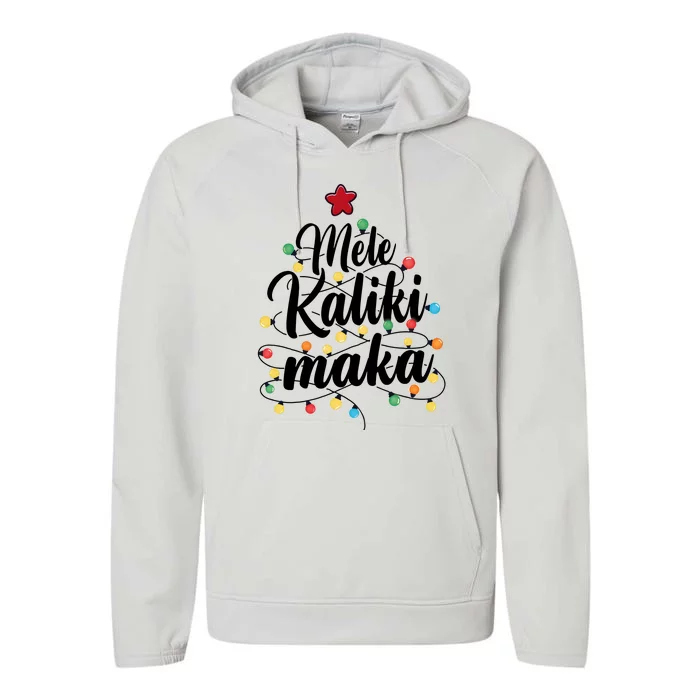 Mele Kalikimaka Merry Christmas Holiday Season Matching Group Team Family Performance Fleece Hoodie