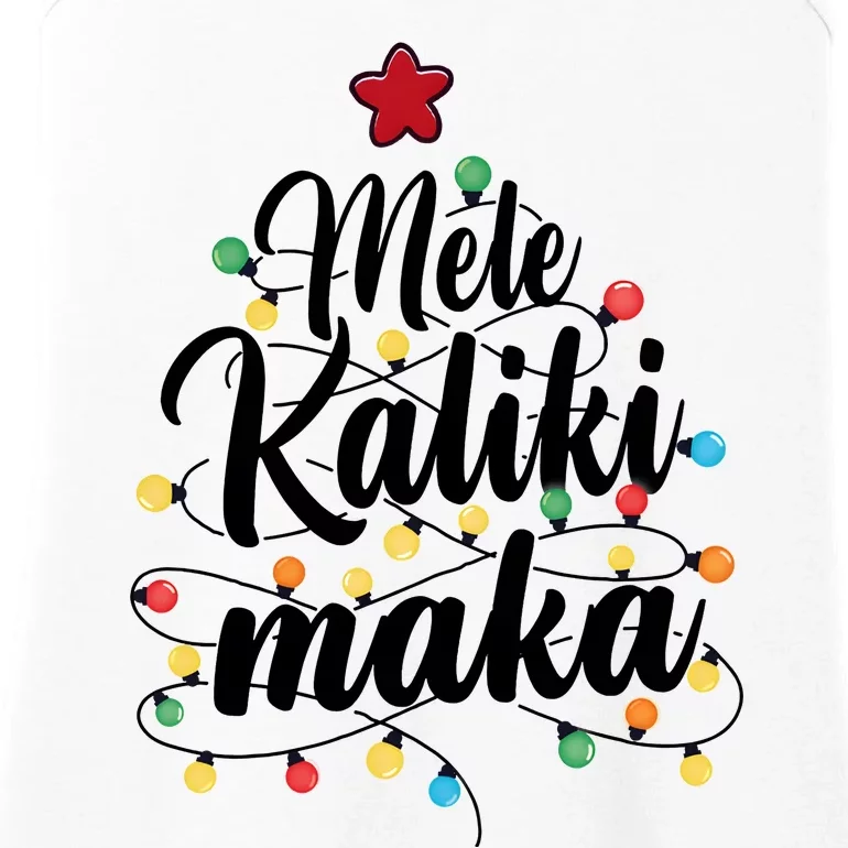 Mele Kalikimaka Merry Christmas Holiday Season Matching Group Team Family Ladies Essential Tank