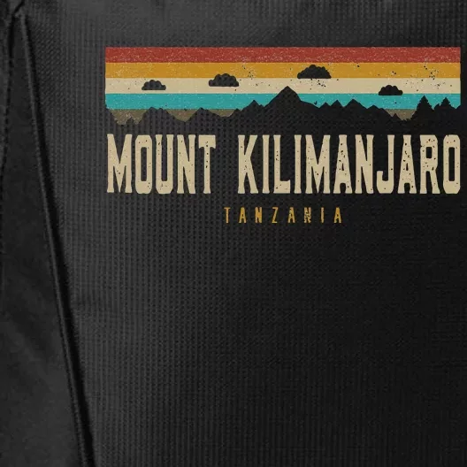 Mount Kilimanjaro Mountains Tanzania Hiking Outdoors Retro City Backpack