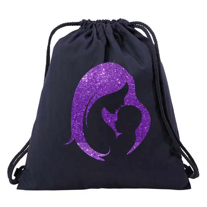 Mother Kissing Newborn Baby Cute Gift Drawstring Bag