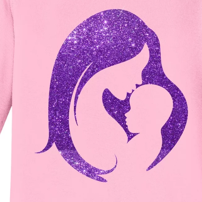 Mother Kissing Newborn Baby Cute Gift Baby Long Sleeve Bodysuit