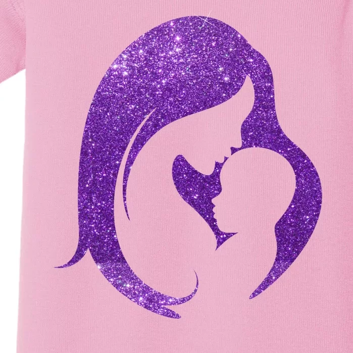 Mother Kissing Newborn Baby Cute Gift Baby Bodysuit