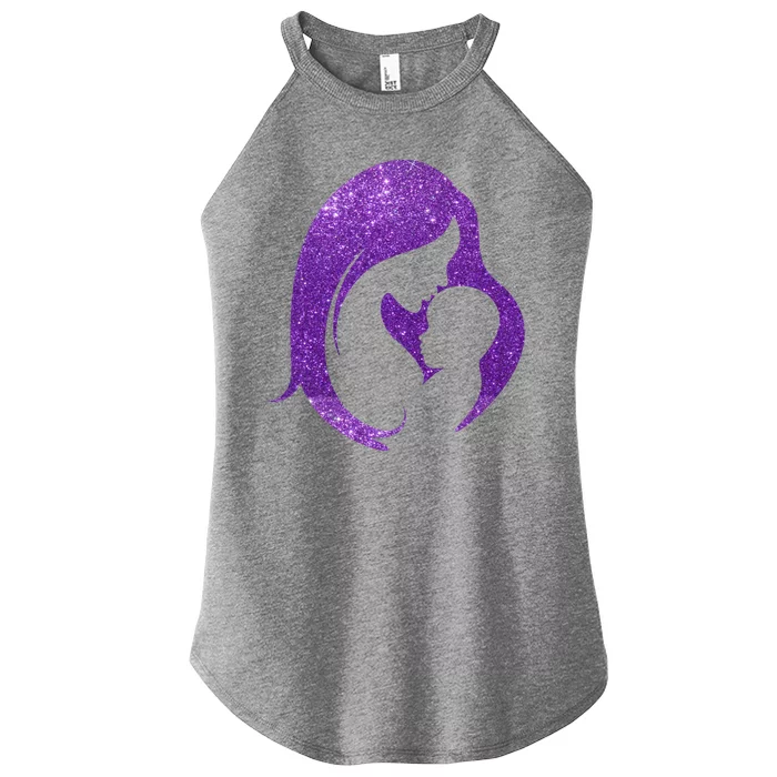 Mother Kissing Newborn Baby Cute Gift Women’s Perfect Tri Rocker Tank