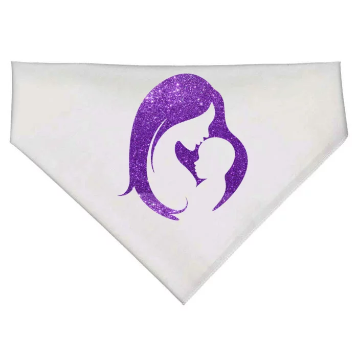 Mother Kissing Newborn Baby Cute Gift USA-Made Doggie Bandana