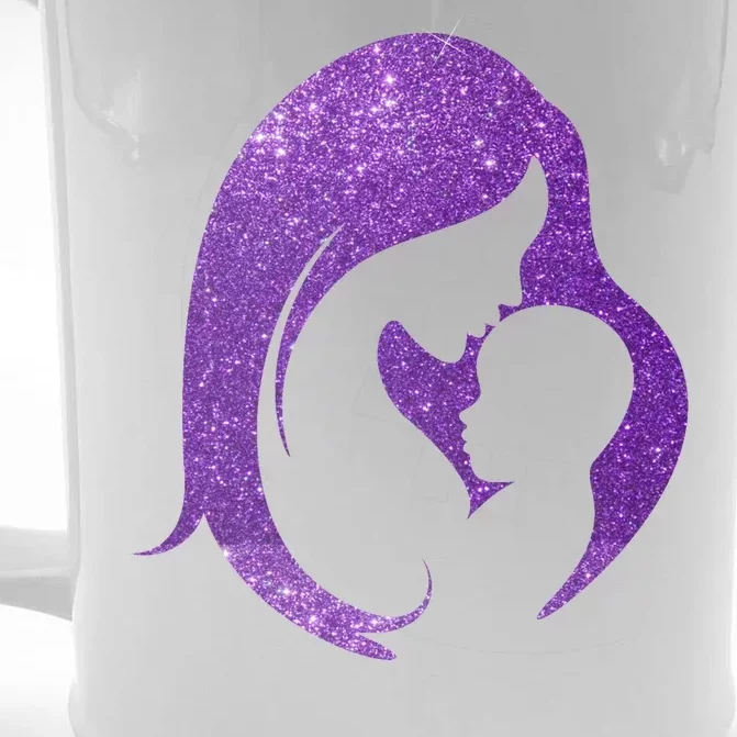 Mother Kissing Newborn Baby Cute Gift Front & Back Beer Stein