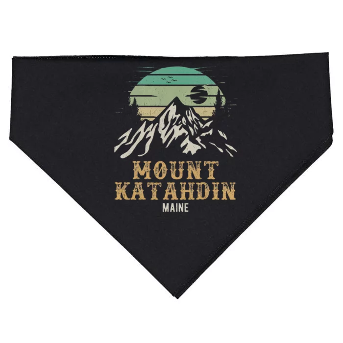 Mount Katahdin National Park Merchandise Hiking Mt Katahdin USA-Made Doggie Bandana