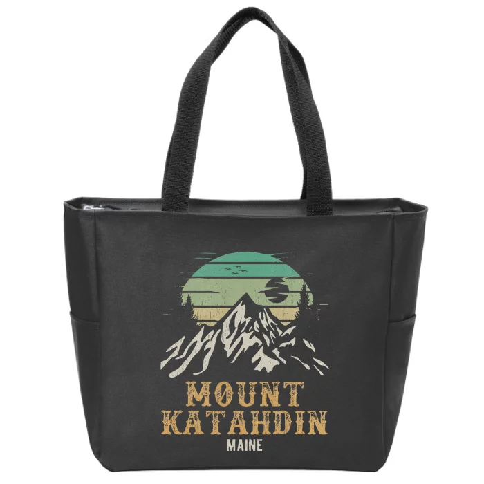 Mount Katahdin National Park Merchandise Hiking Mt Katahdin Zip Tote Bag