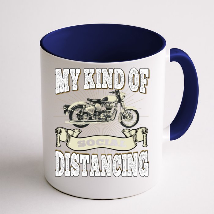 My Kind Of Social Distancing Motorcycle Front & Back Coffee Mug