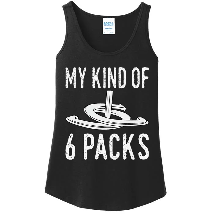 My Kind Of 6 Packs Horseshoe Pitching Horse Lover Ferrier Ladies Essential Tank