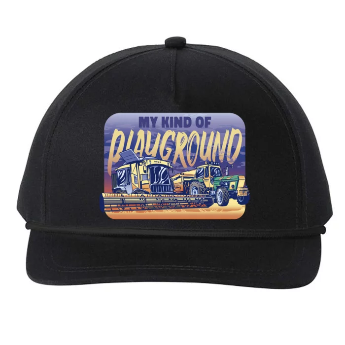 My Kind Of Playground Tractor Farm Snapback Five-Panel Rope Hat