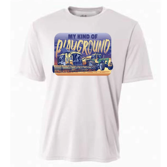 My Kind Of Playground Tractor Farm Cooling Performance Crew T-Shirt