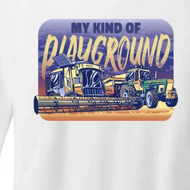 My Kind Of Playground Tractor Farm Womens CVC Long Sleeve Shirt