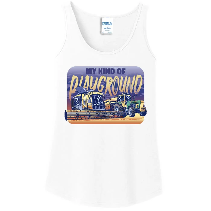 My Kind Of Playground Tractor Farm Ladies Essential Tank