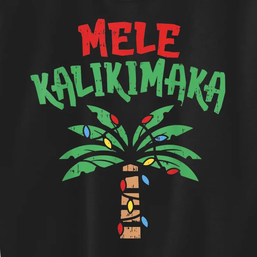 Mele Kalikimaka Palm Tree Shirts Hawaiian Christmas In July Kids Sweatshirt