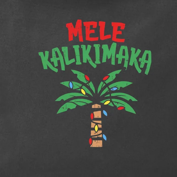 Mele Kalikimaka Palm Tree Hawaiian Christmas In July Zip Tote Bag